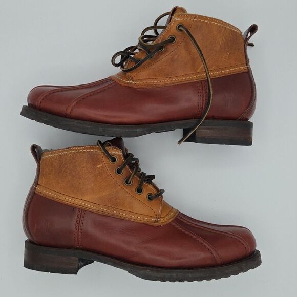 Vintage 1980's Frye Women's Veronica Duck Chukka Shearling Boots Size 10 B - Picture 6 of 11